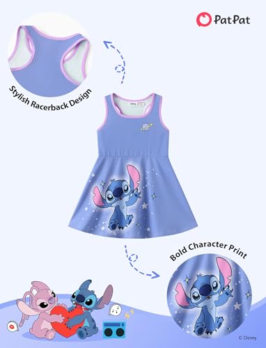 Image of Disney Frozen Elsa Princess Stitch Minnie Girls Tennis Dress Sleeveless Golf Outfit with Shorts Pocket & Headband 2-9 Years