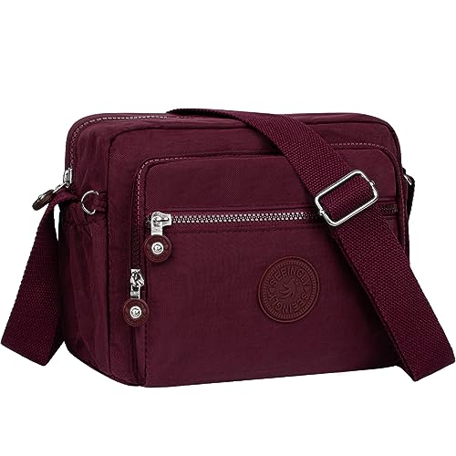 NEWIROVE Umhängetasche Damen Mittelgroß Nylon Wasserdicht Crossbody...