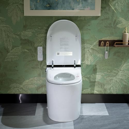 Image of WOODBRIDGE Bidet Smart Toilet with Ultra-quiet&Quick Flush,1000g MaP Flush Score,Foam Shield,ADA Comfort Height,Auto Open /Close,Blackout Flush,Ambient Light,Heated Seat with Fragrance System,GT076