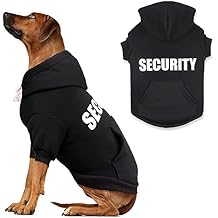 Security Dog Sweater Soft Brushed Fleece Clothes Hoodie Sweatshirt with Pocket Dog Sweaters for Large DogsXL
