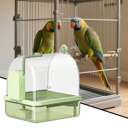 Bain pour cage à oiseaux intérieur anti-ennui avec zone de jeu stable - 4