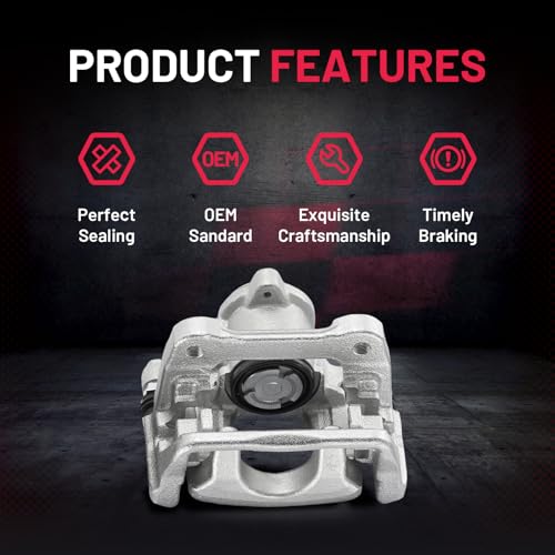 Image of BDFHYK 19-B7434 19-B7435 Rear Disc Brake Caliper Assembly Compatible with Mazda 6 2016-2021 2.5L L4, GAS 2pcs