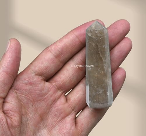 Image of Crystal Heaven Certified Smoky Quartz Tower Obelisk Point For Chakra, Healing And Balancing - Aaa Grade Original Certified Gemstone Agate For Reiki Meditation Yoga Spiritual (2-3 Inches)