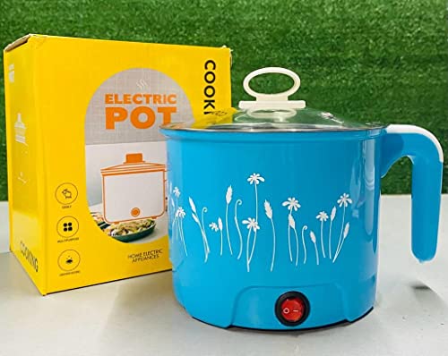 NL TRADERS Electric 1.8 L Multi Cooker Kettle, Concealed Base, Noodle Maker Egg Boiler Vegetable & Rice Cooker, Stainless Steel & Plastic, Outer Lid