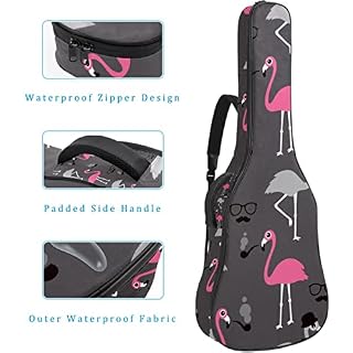 Housse imperméable pour guitare acoustique avec double bandoulière et poche pour support japonais et branches de fleurs… - Les Beatles, Paul McCartney, John Lennon, RIngo Starr, George Harrison Housse imperméable pour guitare acoustique avec double bandoulière et poche pour support japonais et branches de fleurs… – Image 4