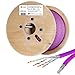 Produktbild HB-DIGITAL 250m Netzwerkkabel LAN Duplex Verlegekabel Cabel cat.7a max. 1200MHz Reines Kupfer S/FTP PIMF LSZH Halogenfrei RoHS-Compliant AWG23 (2 verbundene Strängen) Lila