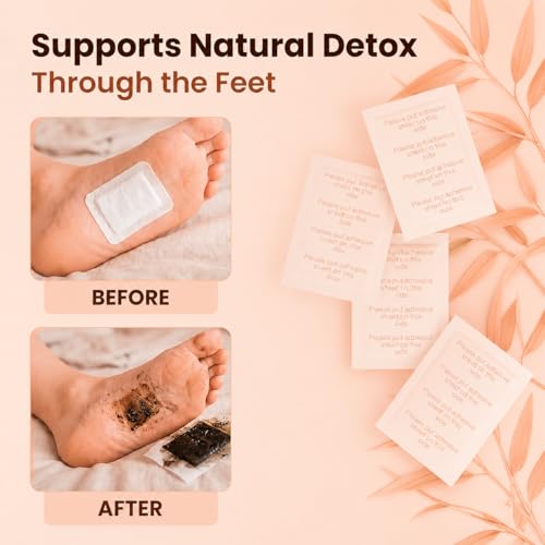 Image of DOLTAS Herbal And Gentle Ingredient Detox Foot Pads, Natural (Pack of 2) - Bamboo Vinegar Foot Patch for Sleep Support, Foot Comfort, Relaxation & Overnight Wellness | Acupoint Micro-Massage Technology | Natural Herbal Detox Foot Pads for Daily Foot Care