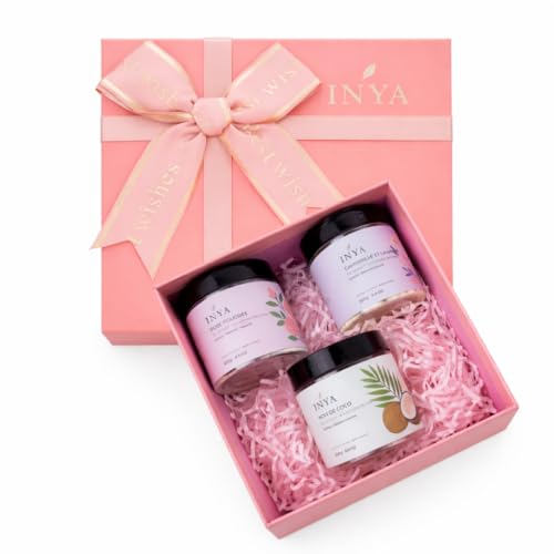 Coffret Sels de Bain – INYA – 3×250 g – Sel d’Epsom & Huiles Essentielles – Cadeau Relaxation Femme & Homme – Spa Maison – Bien-être & Détente -...