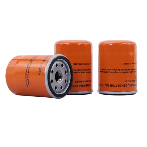 Qagea 070185ES Oil Filters Compatible with Generac Engines 8-24kw Guardian Portable Outdoor Generator 760cc 990cc Replaces 070185E 70185 (3 Pack)