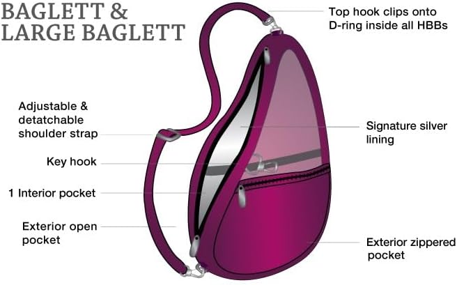 AmeriBag 10" Healthy Back Bag Nylon Ergonomic Crossbody Sling Baglett for Everyday Use, Travel & Walking Comfort - Image 7