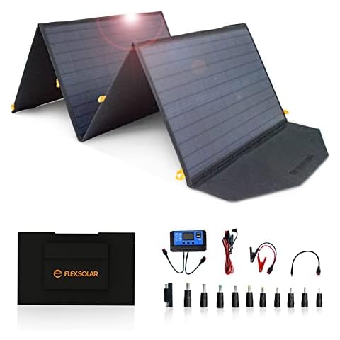 FlexSolar 120W Portable Solar Charger for Camping Cover