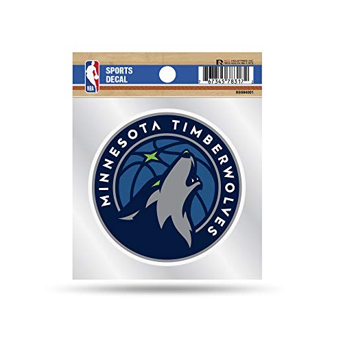 Rico Industries NBA Minnesota Timberwolves 4"x4" Small Style Decal