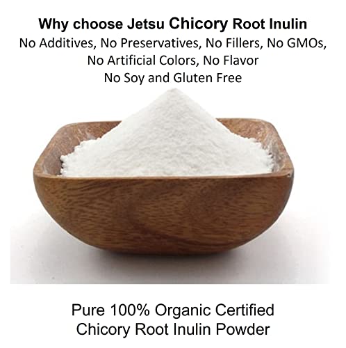 Jetsu Organic Inulin Powder 8Oz And 10 Blend Mushroom Extract Powder 8Oz Combining Fiber For Digestive Health, Mushroom Boost To Energy And Focus #TOP2