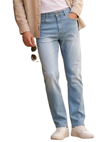 Image of Urbano Fashion Men's Straight Fit Washed Jeans Stretchable