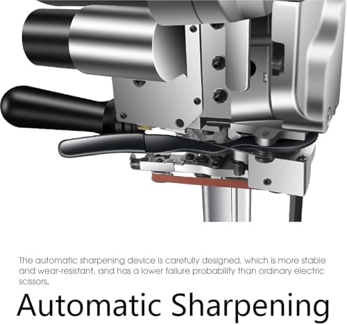 High-Speed Fabric Cutter, 34cm Straight Knife Cutting Machine with Alloy Steel Blade, Automatic Sharpening for Industrial Cloth Cutting