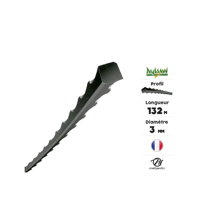 Matijardin - Fil nylon cranté Nylsaw 3 mm x 132 m débroussailleuse