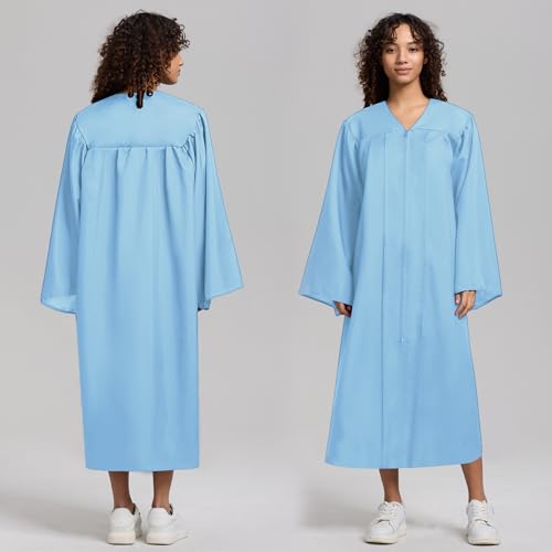 Image of 2026 Graduation Cap and Gown Matte Unisex for High School Bachelor | Heavyweight Matte Polyester, Zipper Closure, Adjustable Cap with 2026 Tassel, Sizes 39-60, Bulk Orders Available