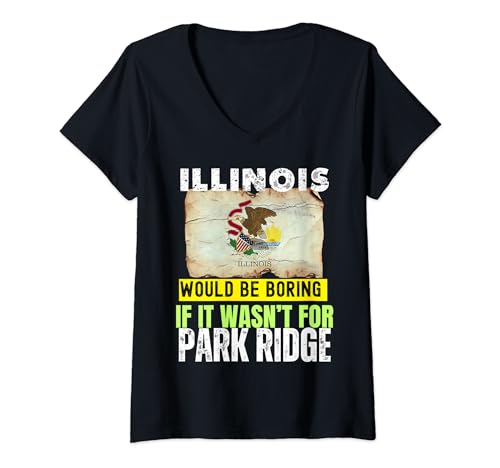 Park Ridge, Illinois IL, Will County, Souvenir V-Neck T-Shirt
