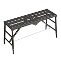 Scaffolding Platform 15.75"x59.05" Adjustable Work Platform Support 660 lbs Portable Scaffold 5 Gear Adjust Height 31 to 46 inches Folding Ladder Step Stool Non Slip for Household&Construction