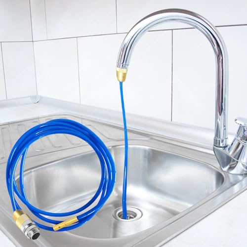 Hochdruck Wasserrohr-Reinigungsgerät, Druckluftschlauch Mit Schnellkupplung, Rohrreinigungsschlauch, Abflussreiniger Mit Wasserdruck, Leistungsstarker Hochdruck Rohrreiniger für M22 M24 1/2 Zoll Rohre