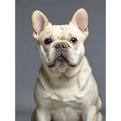 Aphila Kit fai da te per diamond painting 5D con bulldog francese, kit fai da te con strass rotondi con numeri, ricamo, arti e mestieri per soggiorno, camera da letto, decorazione da parete per la