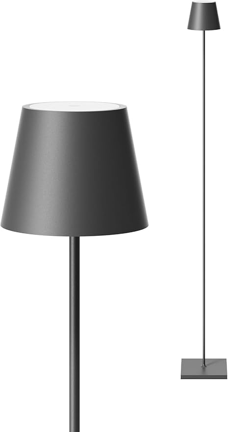 SIGOR SIGOR Nuindie 2.0 Floor lamp, dimmable LED floor lamp, for indoor and outdoor, IP54 splash-proof, height 120 cm, rechargeable with USB-C, 12 hours light duration, graphite grey