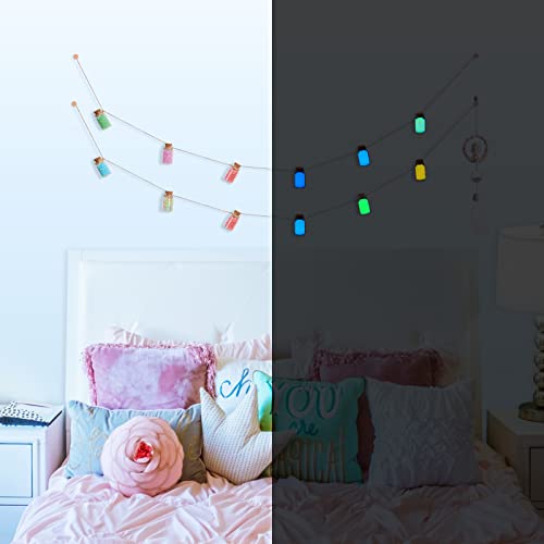 24Pcs Glowing Rocks Bottles Glow In The Dark Stones Luminous Pebbles In Glass Bottle, Glow Decor For Room Bedroom Living Room Decoration,Unique Gift For Birthday Christmas Party Favors Diy Project #TOP4