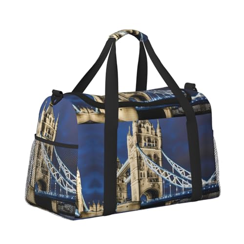 Tower Bridge In London Foldable Travel Duffel Bag Tote Carry On Luggage Bag For Weekend Getaways, For Spontaneous Trips3