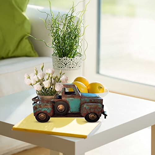 Gursac 2023 New Model Creative Retro Green Tank Flowers Succulent Potted Flower Pot Ornaments Resin Statue Crafts Vertical Planter Wall #TOP5