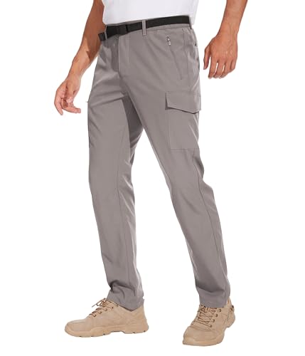 NATUVENIX Hiking Pants Men Lightweight Travel Pants for Men Quick Dry Mens Fishing Pants Water Resistant Cargo Work Pants