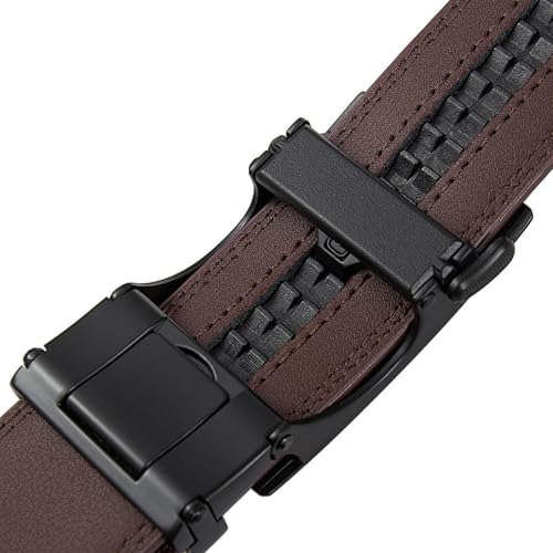 Men's Ratchet Fashion Genuine Leather Belt for Men Jeans Holeless Automatic Buckle4
