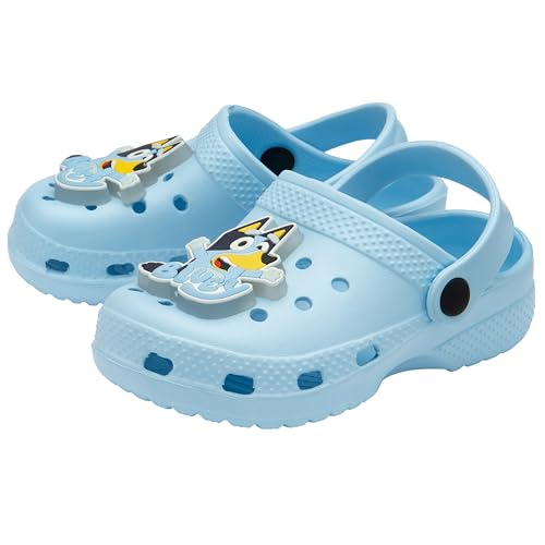 Bluey Zuecos iluminados para niños, sandalias ligeras para niños, tallas 6 12, azul claro, 25 EU