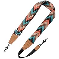 COMFORTABLE MATERIAL: Ukulele Neck Strap Made of colorful woven style nylon material, Uke Neck Strap it does not interfere with the strings or damage any part of the instrument. Will not irritated your neck Adjustable Shoulder Strap: 4 cm wide, lengt...