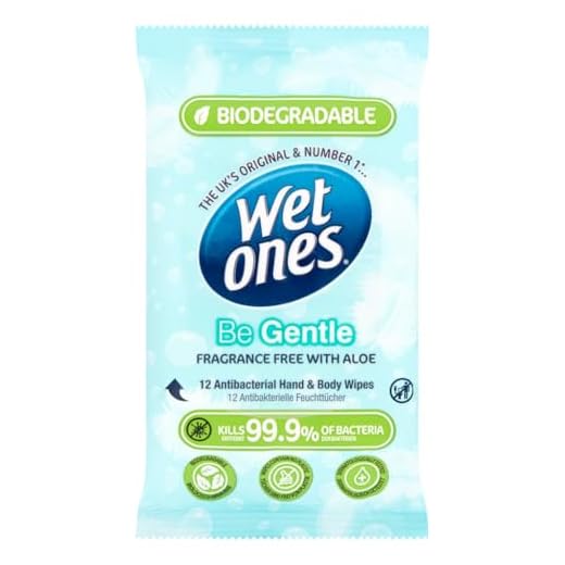 Wet Ones Be Gentle Antibacterial Hand & Body Wipes, 12 Wipes