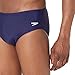 Speedo mens Swimsuit Powerflex Eco Solid Adult athletic swim briefs, Speedo Navy, 32 US