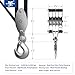 SALIFTFE Block and Tackle Pulley System, Upgraded 4-Wheel Rope Pulley Hoist, 8:1 Lifting Power, 2200LB Work Load with 65Ft of 1/4