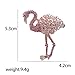 Exquisite Flamingo Bird Lapel Brooch Pin Rhinestone Austrian Crystal Animal Pins Clip Shawl Dress Suit Jackets Sweater Scarves Backpacks Brooches Pins Gorgeous Jewelry Gifts for Women Girls Clothes Accessories (Pink)