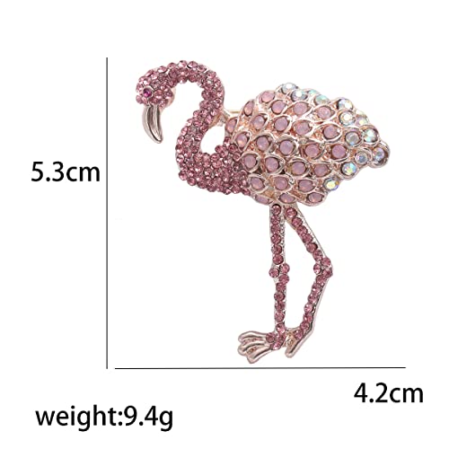 Exquisite Flamingo Bird Lapel Brooch Pin Rhinestone Austrian Crystal Animal Pins Clip Shawl Dress Suit Jackets Sweater Scarves Backpacks Brooches Pins Gorgeous Jewelry Gifts for Women Girls Clothes Accessories2