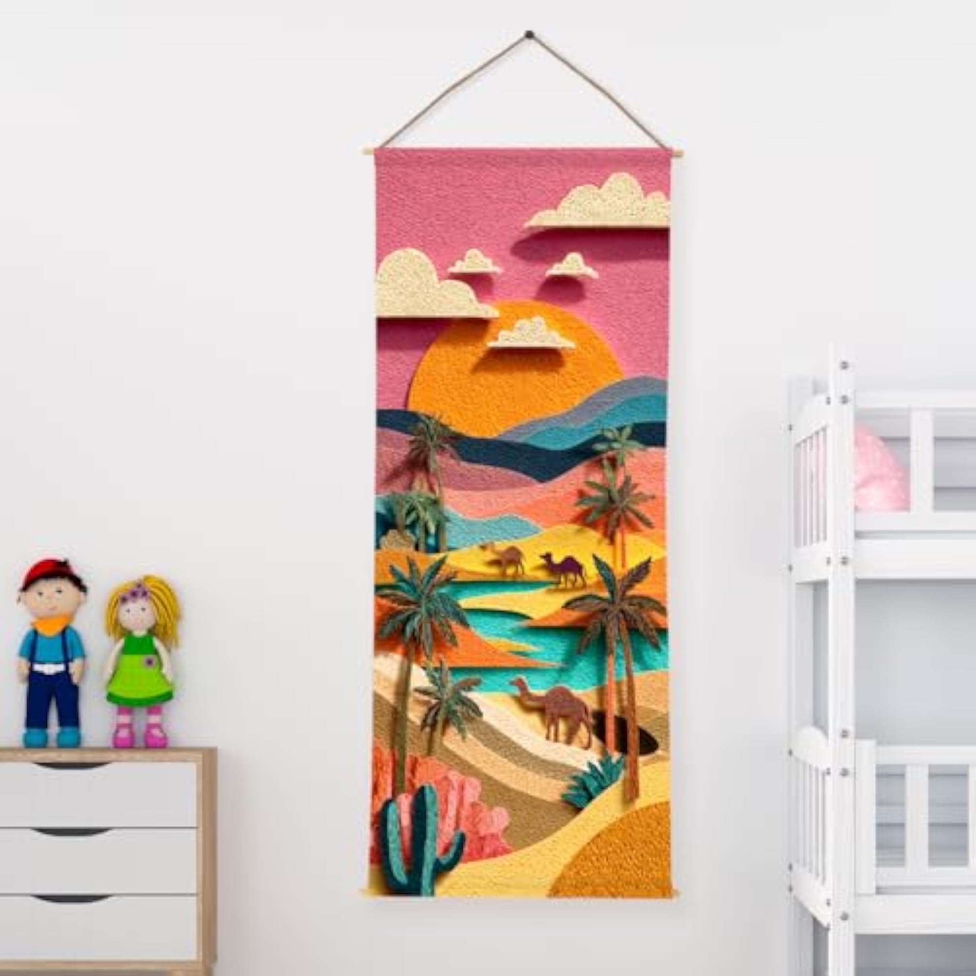 Nature Theme Wall Hanging Tapestry 24x60 In