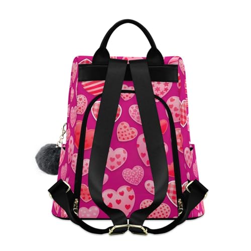 Sac à dos polyester femme 17L multi-poches avec pompon chic - 2