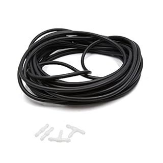 A ABSOPRO Car Vacuum Hose Water Tube Pipe 10M 4mm Dia Rubber Black