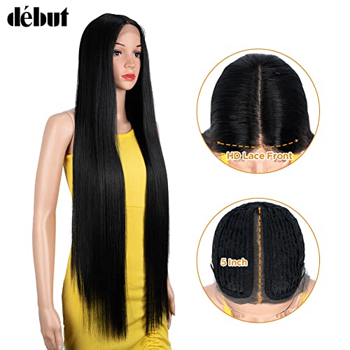 DÉBUT Parrucca anteriore in pizzo Parrucca lunga e...