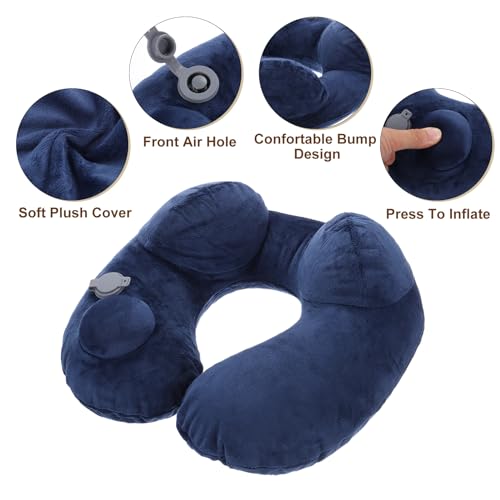 Set 2 Almohadas Inflables para Cuello Azul miniatura 3