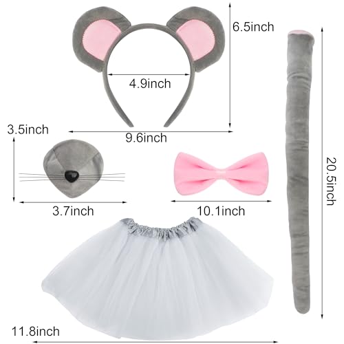 Disfraz Completo de Ratón Gris con Accesorios miniatura 5