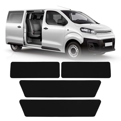 Opaltool Lot of 4 Tapis de Sol Voiture pour 2016-2023 Citroen Jumpy Peugeot Expert Traveller; 2019-2023 Opel Vivaro, Tapis d'entrée avec Bande Adhési
