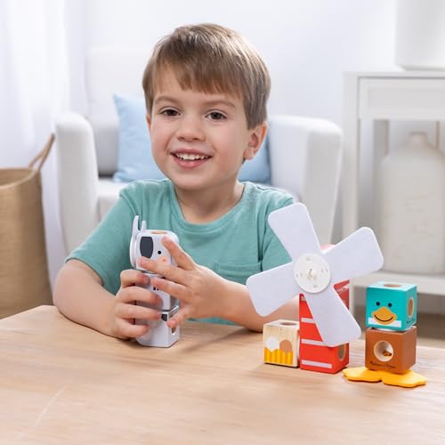 Melissa & Doug Blockables™ Farm and Woodland 2-Pack Bundle Connectable Wooden Building Blocks Preschool Play Set Toy by Melissa & Doug - Image 2