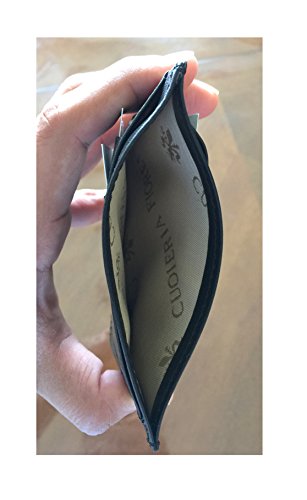 Slim Sleeve Black Wallet Premium Calf Leather Made in Italy - Holds 10+Cards +Cash - Slim Profile Reduces Wallet Bulk4