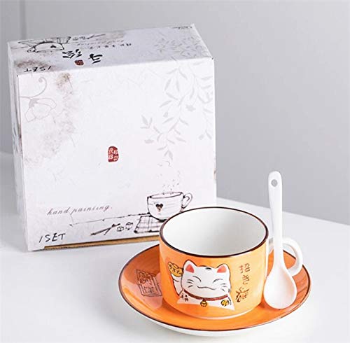 LinaLife Fortune Jarrón Japonés Lucky Beckoning Gatos Maneki Neko