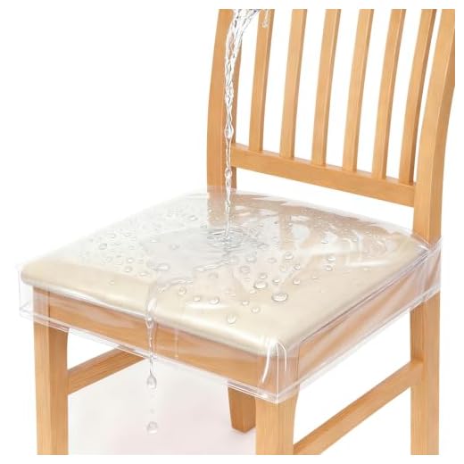 Zipcase 4 Pack Stain, Water and Kitty Scratch Resistant Dinning Chair Covers/slipcovers Chair Protector Waterproof PVC 18x17 inches with Adjustable Belt Strap for Most Standard Chair, Set of 4