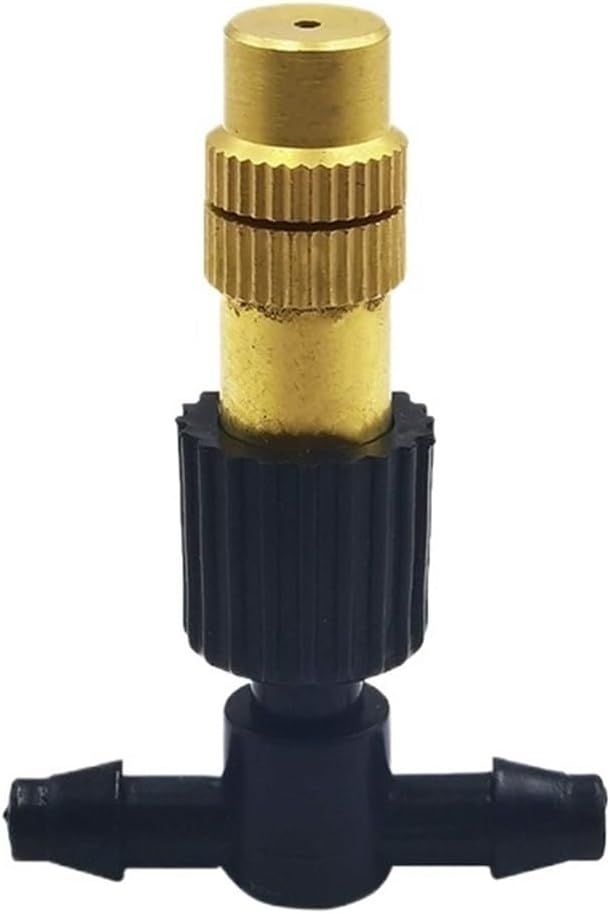 10pcs 4/7PVC Outdoor Misting Cooling System Garden Irrigation Watering 1/4'' Brass Atomizer Adjustable Micro Sprinklers for Garden, Patio, Greenhouse(6.5mm-10Pcs)
